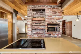 Back side of the fireplace