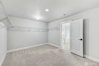 Enormous walk-in closet for all your wardrobe needs.