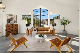 Skylight aperture introduces vertical light