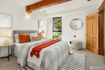 Peaceful bedroom retreat with garden outlook