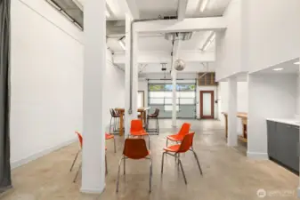 Expansive garage/studio with exceptional versatility