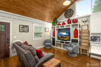 Vaulted Ceiling in living area