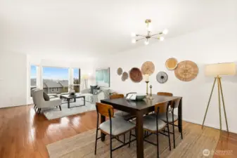 From the stairs as you enter the living/dining room