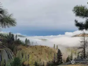 Watch the fog roll over the valley from your porch.