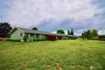 This gorgeous 3 bedroom rambler on 6 acres is spacious and peaceful. In a great location not far from the freeway