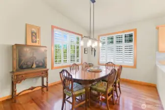 Open Dining room can accommodate a large table