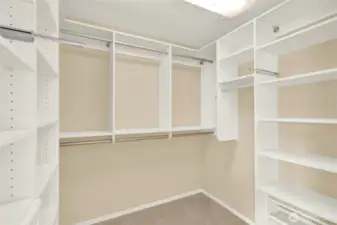 Primary walk in closet