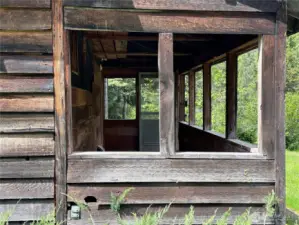 Covered porch to relax on