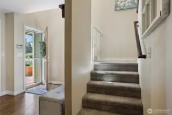 Stairway leading to second story