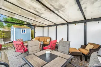 Covered patio.