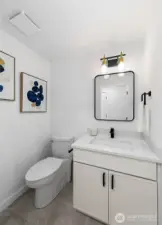 Convenient main floor powder room