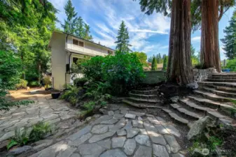 Tons of flagstone paths and patios!