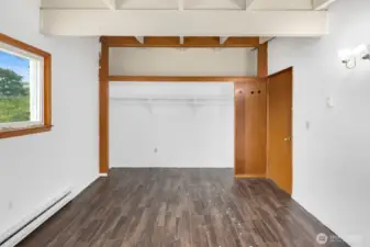 Large closet in the main floor primary bedroom.
