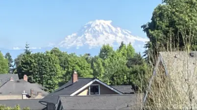 View of Mt Rainer taken by owners from the parlor off the 2nd BR upstairs