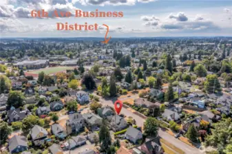 The lively 6th Ave Business District is a 1/2 mile walk.
