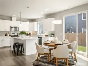 Main level - Dining area with open concept