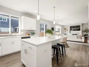 Main level - Kitchen with open concept