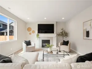 Main level - Living room with open concept