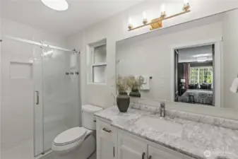 Updated Primary Bedroom 3/4 Bath