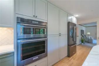 Plenty of cabinet space in this gourmet kitchen.