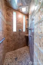 Main floor 3/4 bath across from the den/4th bedroom.