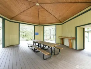 Covered area to enjoy.