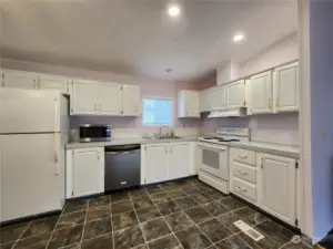 Wide angle view of the kitchen