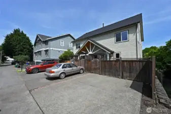This residence comes with 2 parking spaces right off the alley.
