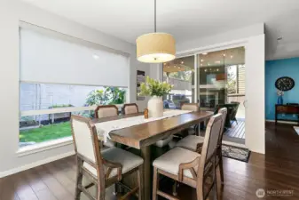 Dining Area overlooking your backyard.