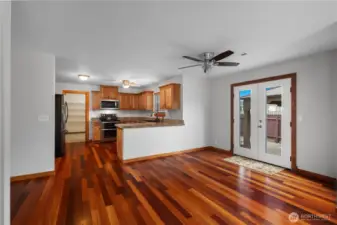 Cherry hardwood floors