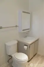 Half bathroom downstairs.