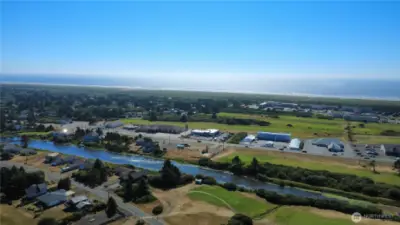 From directly above the lot you can see how close to the ocean it is!  Just a couple min drive to sandy shores...