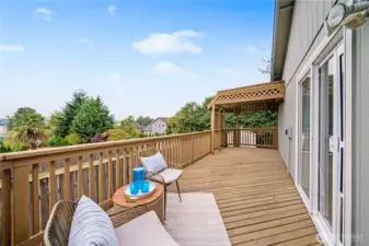 Deck with Pergola Wired for a Hot Tub