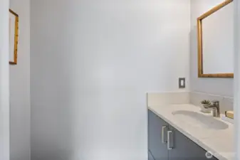 Main floor half bath.