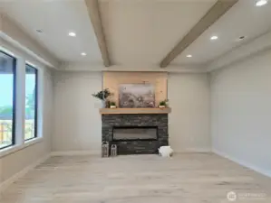 Expansive windows in great room