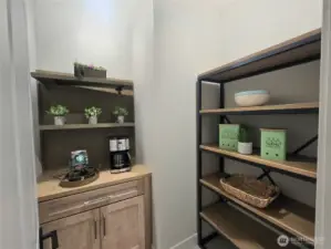 Fun pantry with coffee bar