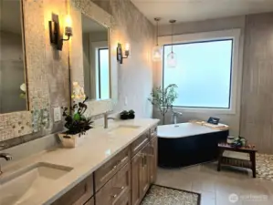 You spa experience awaits in primary bath