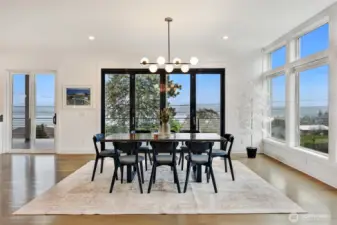 Dining area with panoramic views