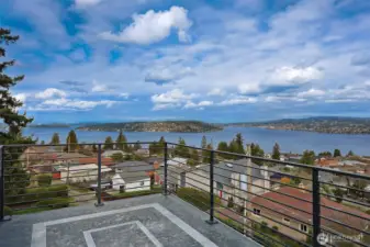 Lake Washington views from the rooftop deck