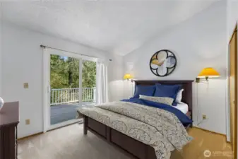 Primary Bedroom, virtually staged.