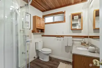 Downstairs 3/4 bath with cool shower!