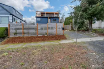 Front of house and driveway area.