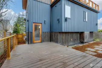 Large back deck for enjoying your outdoor space.