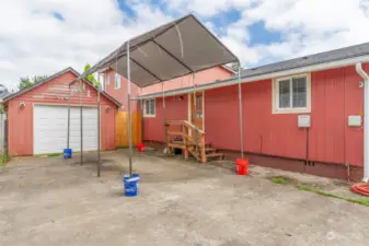 Garage with RV cover