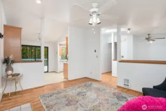 The natural light shows in this main living space