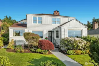 West facing front with northwest landscaping