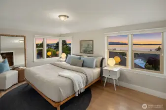 Bedroom #3 at sunset.