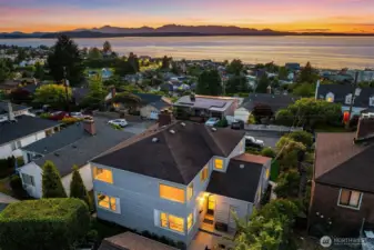 Looking west above the house.