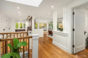 Walnut floors and skylight welcome you to the next level , though all living can be on 1 level in this home