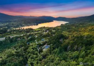 Perched up above Lake Samish with incredible foothill views